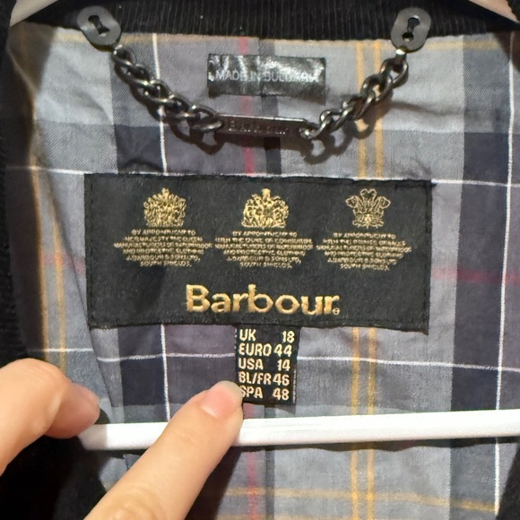 Barbour Womens Commander Wool Cashmere Coat Sz 14 Black Classic Staple Preppy - Picture 2 of 15